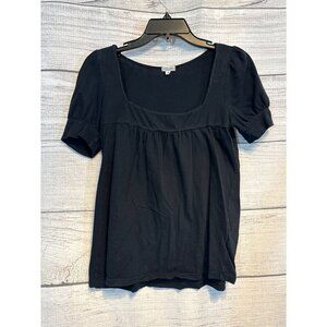 Wednesday Short-Sleeve Square Neck Top Size S